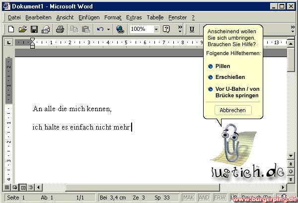 MS Word Hilfe